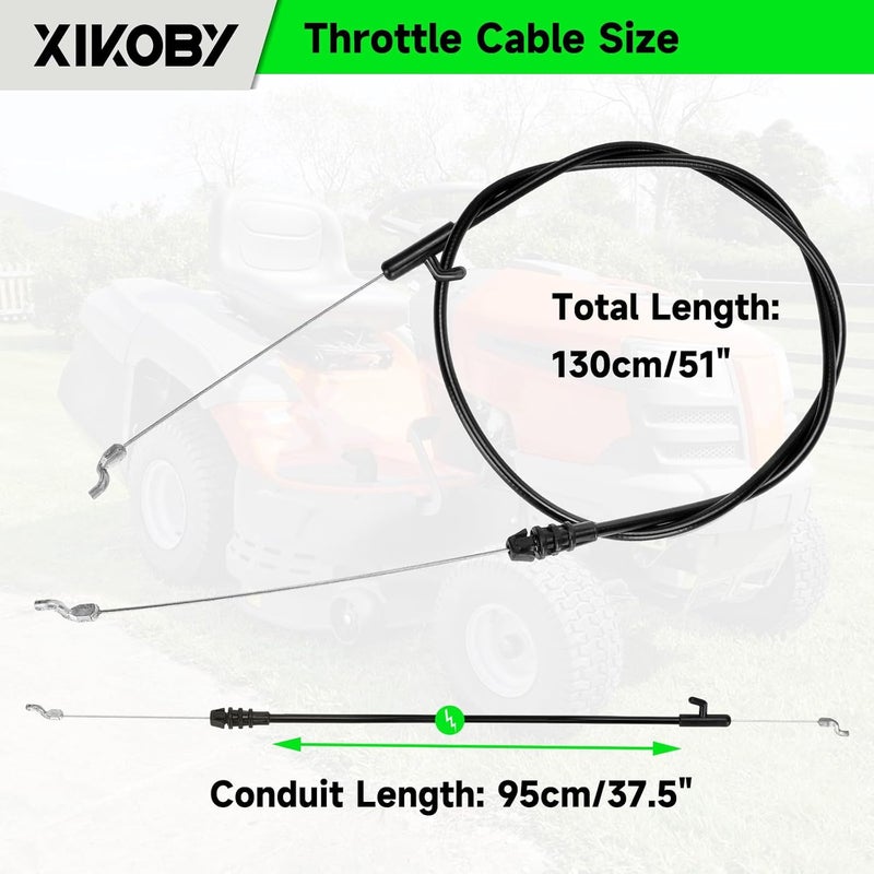 XIKOBY 946-04661A Control Cable Compatible with Troy Bilt TB110 TB230 Craftsman MTD Yard Machine 21 Inch Self Propelled Gas Push Lawn Mower, 746-04661A Throttle Cable Lawnmower Replacement Parts - Image 3